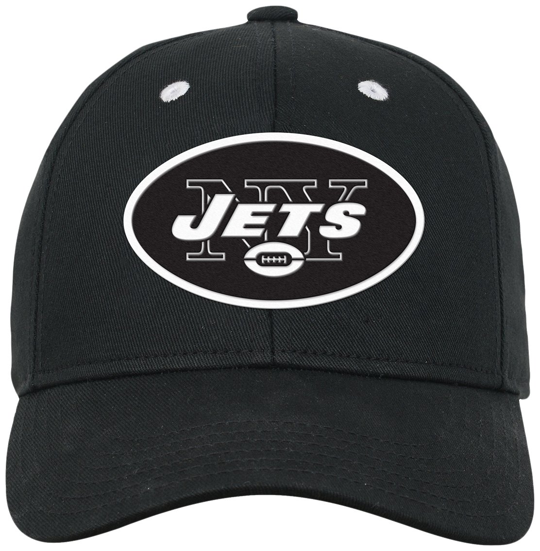 NFL Youth Boys Black and White Structured Adjustable Hat