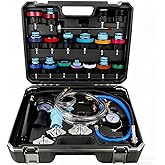 CXPRO 28pcs Radiator Pressure Tester Kit, Coolant Vacuum Refill Kit | 23 Radiator Adapters, Probe Thermometer With Leak Testing &amp; Vacuum Purge Refill For Universal Automotive, Trucks, SUVs