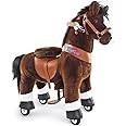 PonyCycle Horse Ride on Toy for Toddlers Boy Toys Classic Model U (with Brake/ 30" Height/Size 3 for Age 3-5) Giddy up Riding Horse Rocking Horse Rides Chocolate Brown Ux321