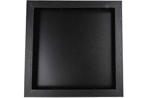 Black 13x13 Inch T-Shirt Display Frame with UV Protection Acrylic Cover, Engineered Wood Jersey Shadow Box for Sports Memorab