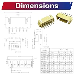 Kidisoii JST Connector Kit, XH2.5 SMT Header Jst