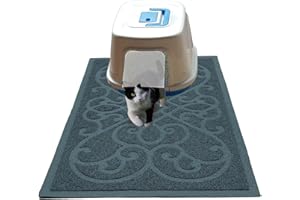 PetLike Cat Litter Mat, Thick Litter Trapping Mat, Durable Litter Box Mat Waterproof, Indoor Mat Washable Mats with Non-Slip Backing, Soft on Kitty Paws and Easy to Clean, Phthalate Free