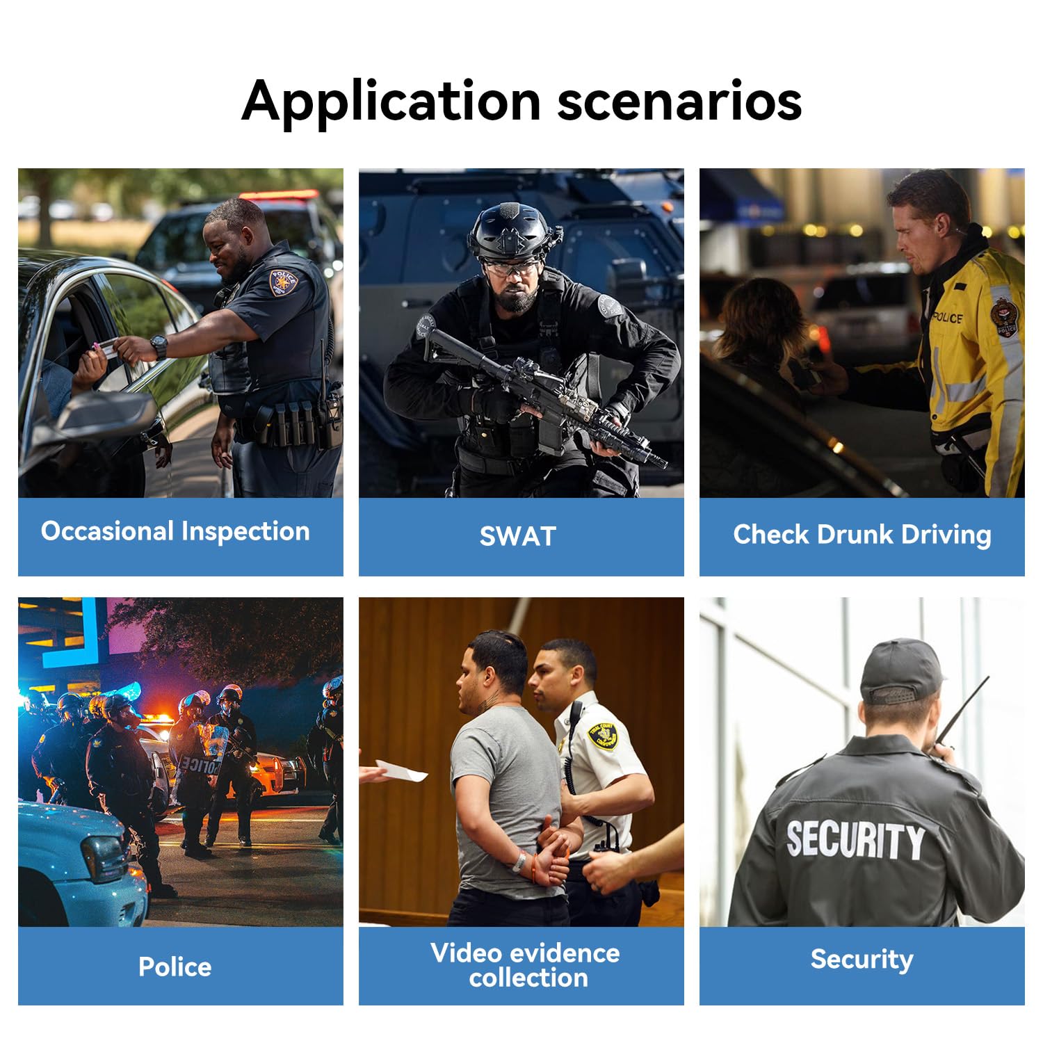 Tarkonn Body Camera with Audio and Video Recording, 4K/2160P Body Cam, 2PCS 1950MAH Batteries, Night Vision, GPS, 128G Bodycam, Police Body Worn Camera