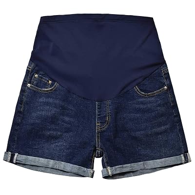 Buy Maternity Jean Shorts Over Bump 