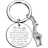 WXCATIM Giraffe Keychain Inspirational Giraffe Gifts for Women Men Giraffo Lovers Motivational Encouragement Gifts Giraffo Stuff Animal Accessories Jewelry Birthday Christmas