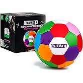 Feeberse Soft Soccer Ball | Indoor Soccer Ball Size 4, Foam Ball with Fabric Cover for Soccer Training for Dribbling, Passing &amp; Juggling, World Cup Soccer Gift (Green)