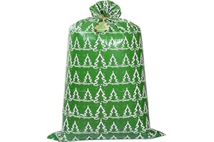 LIYUABU Extra Large Christmas Gift Bags 56"X 36",1 Pcs Oversized Reusable Durable Plastic Jumbo Giant Big Gift Bags with Gift Tag for Christmas Presents Wrapping Goodie Bags Kids Bicycle Bike