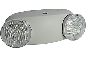MW LED Emergency Light Fixture CM 239 Ultra - Bright White LED Light 2 w x 2, Battery Backup for 120 Minutes 120v / 347v Univ