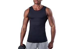 KOCLES Compression Shirt Men Slimming Undershirt Body Shaper Vest, Gynecomastia Compression Tank Top, Shapewear Tummy Control