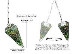 Green Aventurine Orgone Crystal Pendulums for