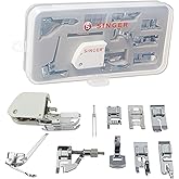 SINGER 9 Presser Feet Sewing Machine Accessory Kit Set Suitable for Household Multi-Function Sewing Machines with Twin Needle