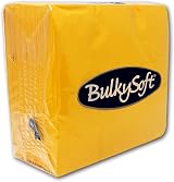 BulkySoft 2Ply Yellow Paper Serviettes 33x33 cm Pack of 100