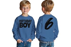 AG AGUU Birthday Boy Sweatshirts 1-8 Years Old Birthday Shirts Kids Pullover Toddler Baby Boy B-day Party Outfits Fall Tops