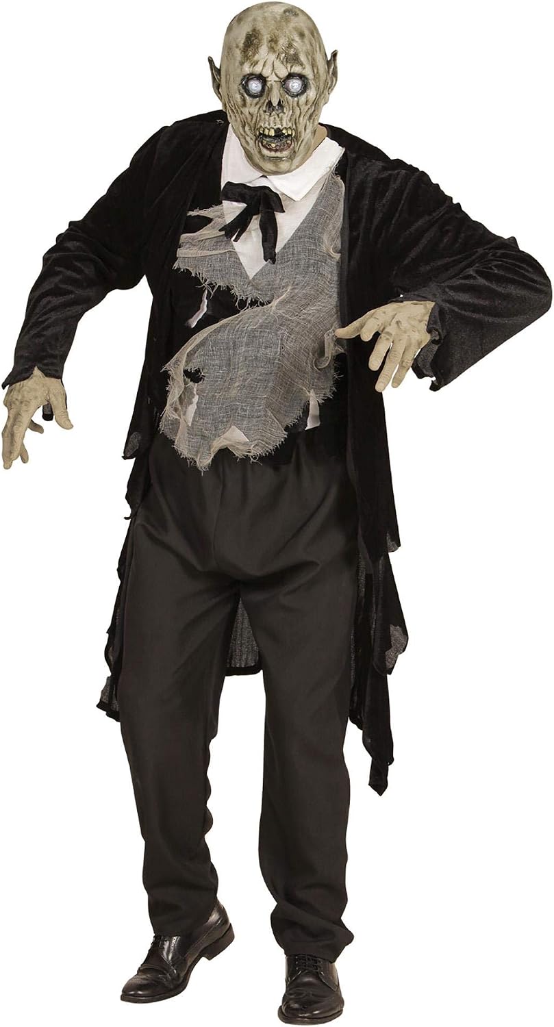 Widmann vd-wdm96574 Mask Full Head Zombie Groom, One Size, Green - Image 4