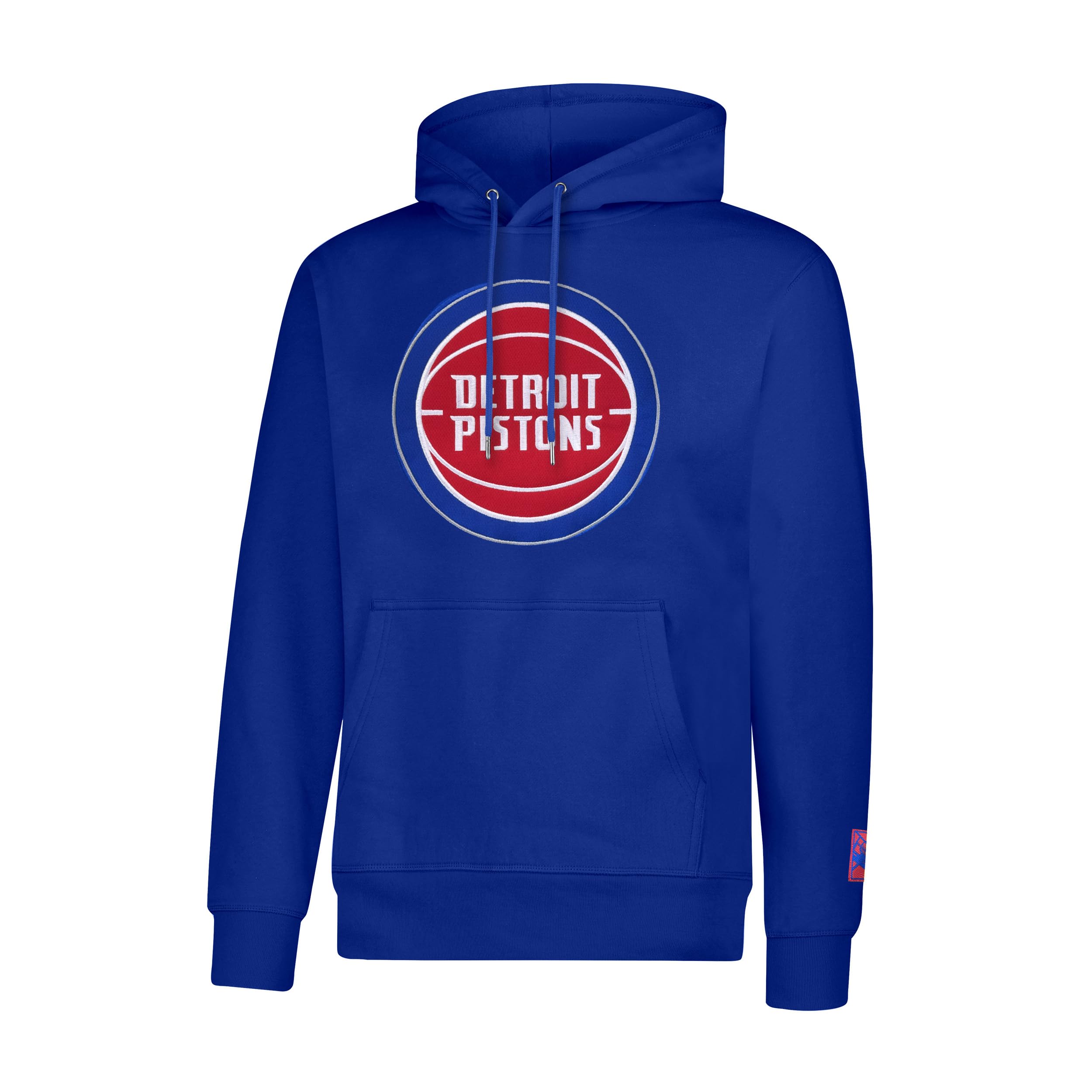Ultra Game Adults NBA Official Classic Embroidered Hoodie Sweatshirt, Detroit Pistons, Team Color, Medium Image