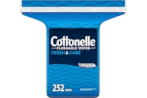 Cottonelle Fresh Care Flushable Wet Wipes, Adult Wet Wipes, 1 Refill Pack, 252 Wipes per Pack (252 Total Flushable Wipes)