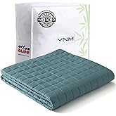 YnM Cooling Weighted Blanket for Adults, 15lbs Heavy Bed Throw for One Person of 140lbs, Perfect for Hot Sleepers or Warm Climates with Rayon/Glass Beads(48x72 Inches,Twin/Full Bed, Sea Grass)