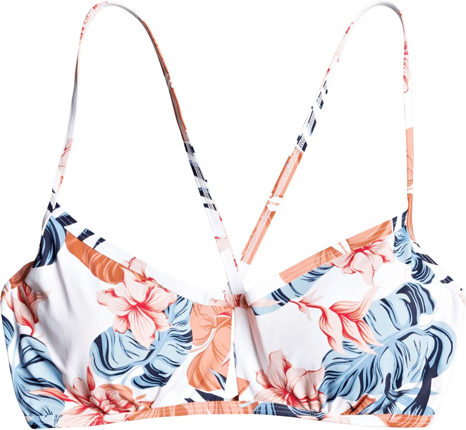 Firpearl Women's Longline Underwire Bikini Top - Criss Cross Push Up Swim Crop Top With Removable Pads