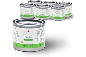 EAST FLAME S'mores maker Bio Ethanol Gel Fuel - Gel Cans with 45-Minute Burn, Chafing Dish Fuel Cans for Food Warmer & Chafing Buffet Trays, Smokeless & Odorless, All-Weather Burner for Fire Pit & Fire Bowl