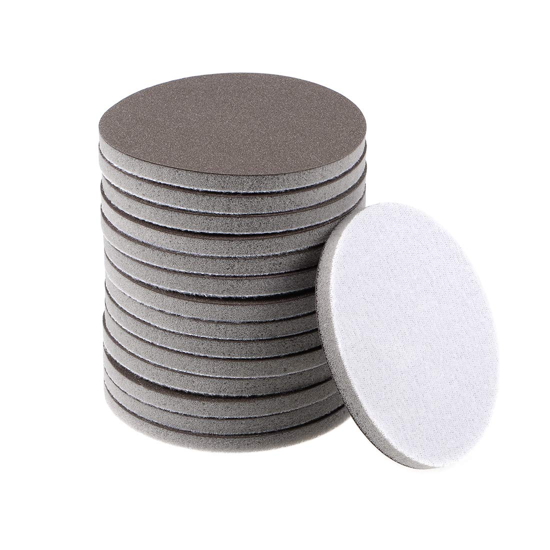sourcing map 3-Inch 600-Grits Sanding Sponge Hook and Loop Sanding Disc for Wood/Drywall/Metal 15pcs