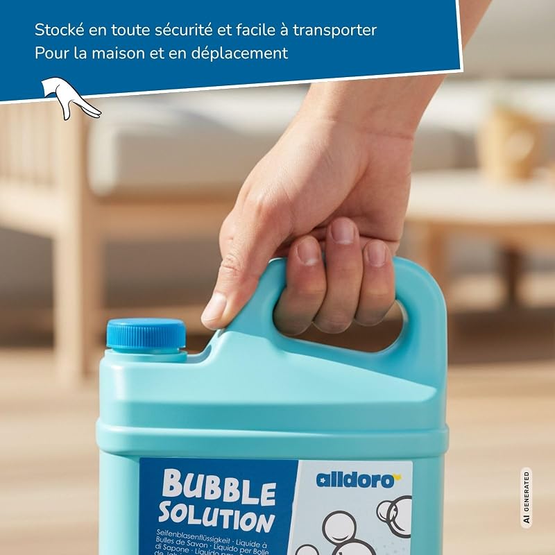 Liquide à Bulles de Savon, 1200 ML prêt à l'emploi en bidon