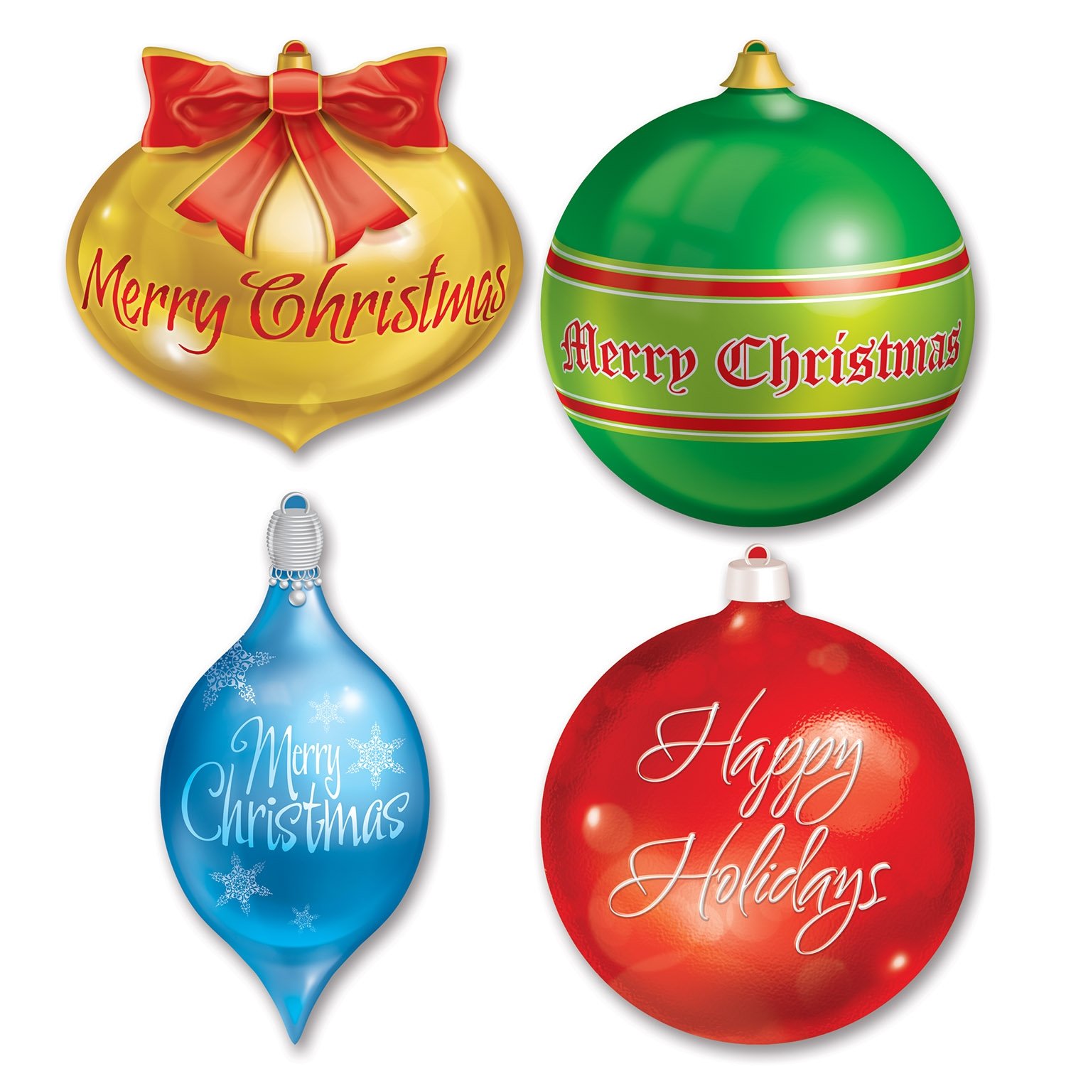 Beistle Christmas Ornament Cut-Outs, Paper, One Size