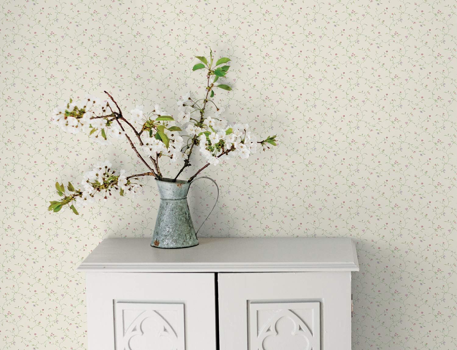 Galerie G67922 Miniatures 2 Small Flower Vines Design Wallpaper, Pink/Cream, 10m x 53cm, 53 x 1000 cm - Image 3