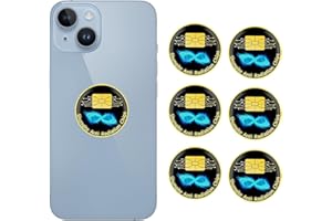 AFLUODN 6 Pieces Cell Phone Blocker Protection Neutralizers Stickers for Smart Phones Tablets Laptops Computer WiFi Priner TV Electronic Devices Black