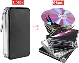 LIOVODE 96 Capacity CD Case Holder Storage Organizer Black view 2