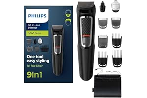 Philips Norelco Multigroom All-in-One Trimmer with 13 Pieces All-in-one Trimmer 9-in-1 MG3740