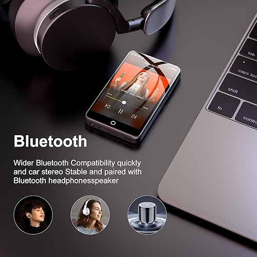 80GB MP3 Player with Bluetooth and WiFi, 5 Inch MP4 Player with Integrated Speaker, Diofox Music Player with Spotify, Pandora, Google Play, Android Portable MP3 and MP4 Player for Children
