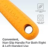 Deiss PRO Swivel Vegetable Peeler Stainless Steel Orange with Non-Slip Grip view 7