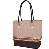 Montana West Woven Tote Bags for Women Purses and Handbags with Back Zipper Pocket