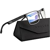 ANYLUV Reading Glasses Men Women Blue Light Blocking, Premium Mens Reading Glasses Al-mg Frame with Spring Hinge Anti Glare