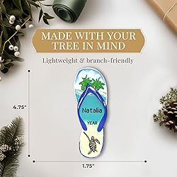 Personalized Flip Flop Ornament 2025 | Free 24h