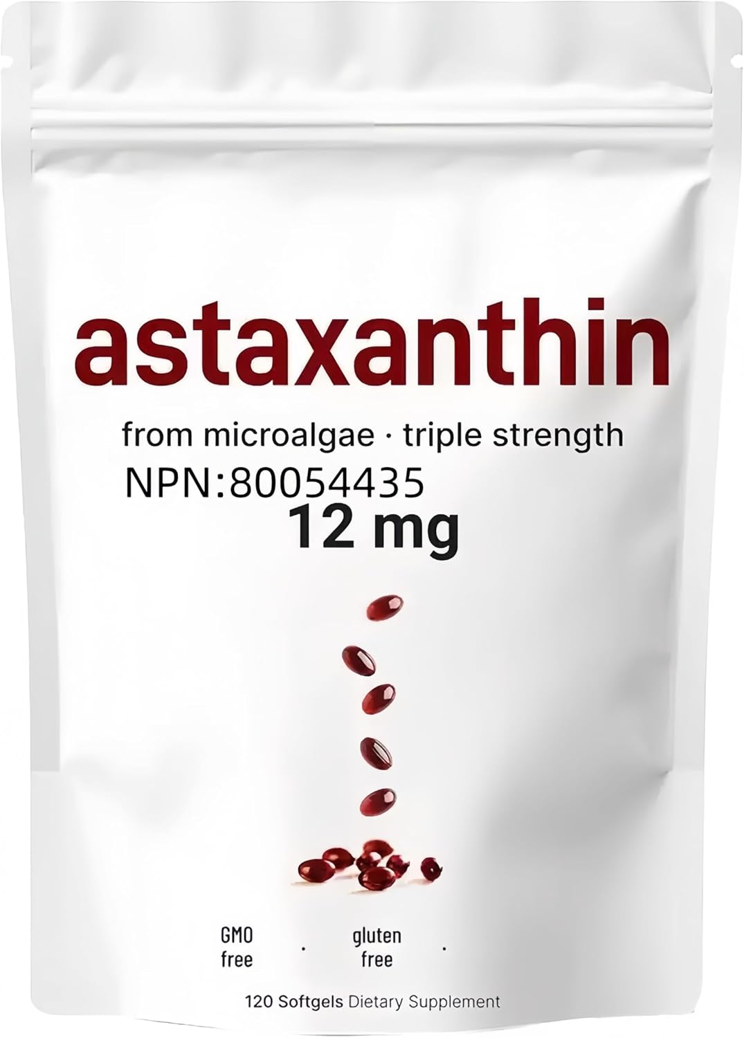 Astaxanthin 12mg , 120 Softgels(1PCS)