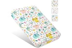 MOONLIGHTFAMILY Moonlight Family Mini Crib Mattress, 38”x24”x3 Premium Foam Portable Mattresses, Odorless & Steady Crib Mattress fits Most Mini Cribs, Elephant