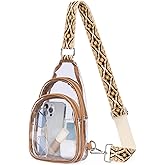 CLUCI Clear Bag for Stadium Events, Clear Crossbody Bag, Small Transparent Purses