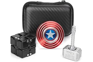 ANZMTOSN Cool Mini Hammer Fidget Spinner Transform Fingetip Spinner Metal for Kids Adults, Sensory Fidget Toy Infinity Cube Block, Fidgit Desk Toy, Anti Stress Anxiety Relief Stuffer Gifts for