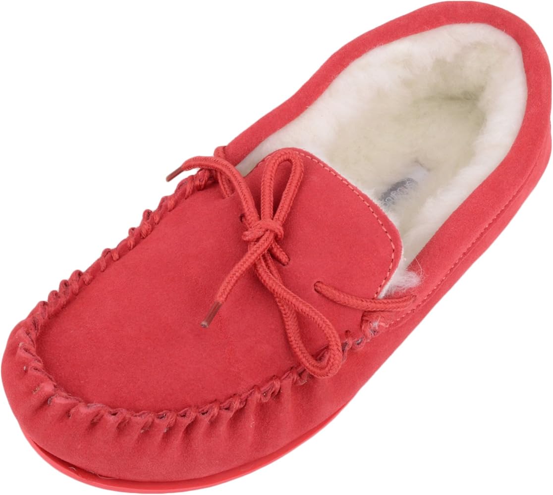 red moccasin slippers