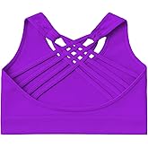 Kurve Girl’s Seamless Strappy Back Stretchy Crop Undershirt Bra, Made in USA