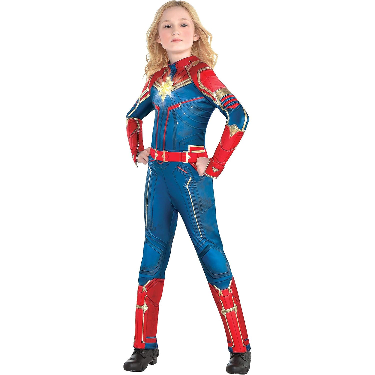 Light-Up Captain Marvel Costume for Girls