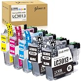 EXCERCUS 5 Pack Compatible Ink Cartridge Replacement for Brother LC3013 LC3011 LC-3013 High Yield Compatible with MFC-J491DW MFC-J497DW MFC-J895DW MFC-J690DW (2 Black,1 Cyan, 1 Magenta, 1 Yellow)