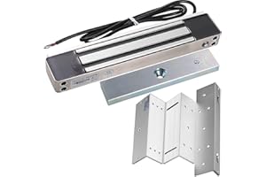 UHPPOTE 600lbs Holding Force Outdoor Electric Magnetic Gate Lock w/Mount Bracket for Inswinging Door