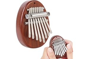 YISINAR Mini Kalimba Thumb Piano 8 Keys,Wooden Finger Thumb Piano with Lanyard, Women Men Gifts,Kalimba Instruments,Exquisite Marimba Musical Accessory,Piano Music Lover Birthday Valentines Day Gifts