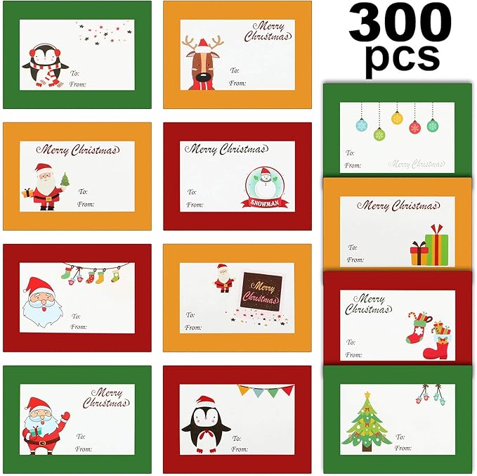 Personalized christmas gift labels stickers