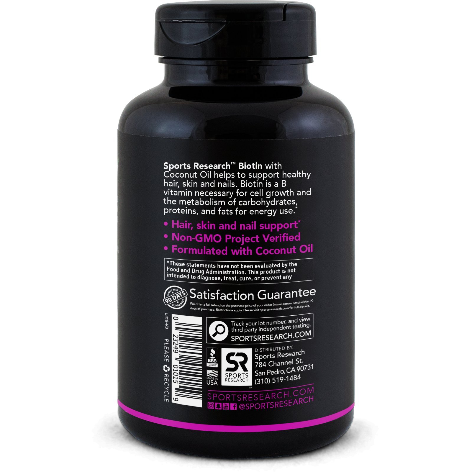 Biotin (10,000mcg) with Organic Coconut Oil | Supports ...
