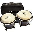 BAHAMUT Bongo Drum Set, 6"+7" Wooden Bongos Gift for Adults & Kids Beginners, Ideal Percussion for Education and Practice, Comes with Tuning Wrench & Waterproof Bag