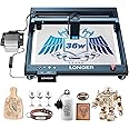 Longer Laser B1 30W Laser Engraver Cutter with Auto Air Assist, Working Speed Up to 600MM/S, DIY Laser Engraver for Wood and Metal, Paper, Acrylic, Glass, Leather, Working Area 17.72x17.32 inch