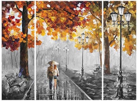 SAF 6MM Decorative Modern Art Set of 3 Panel Digital Reprint 12 inch x 18 inch Painting (SAJM9180) SANFJM9180